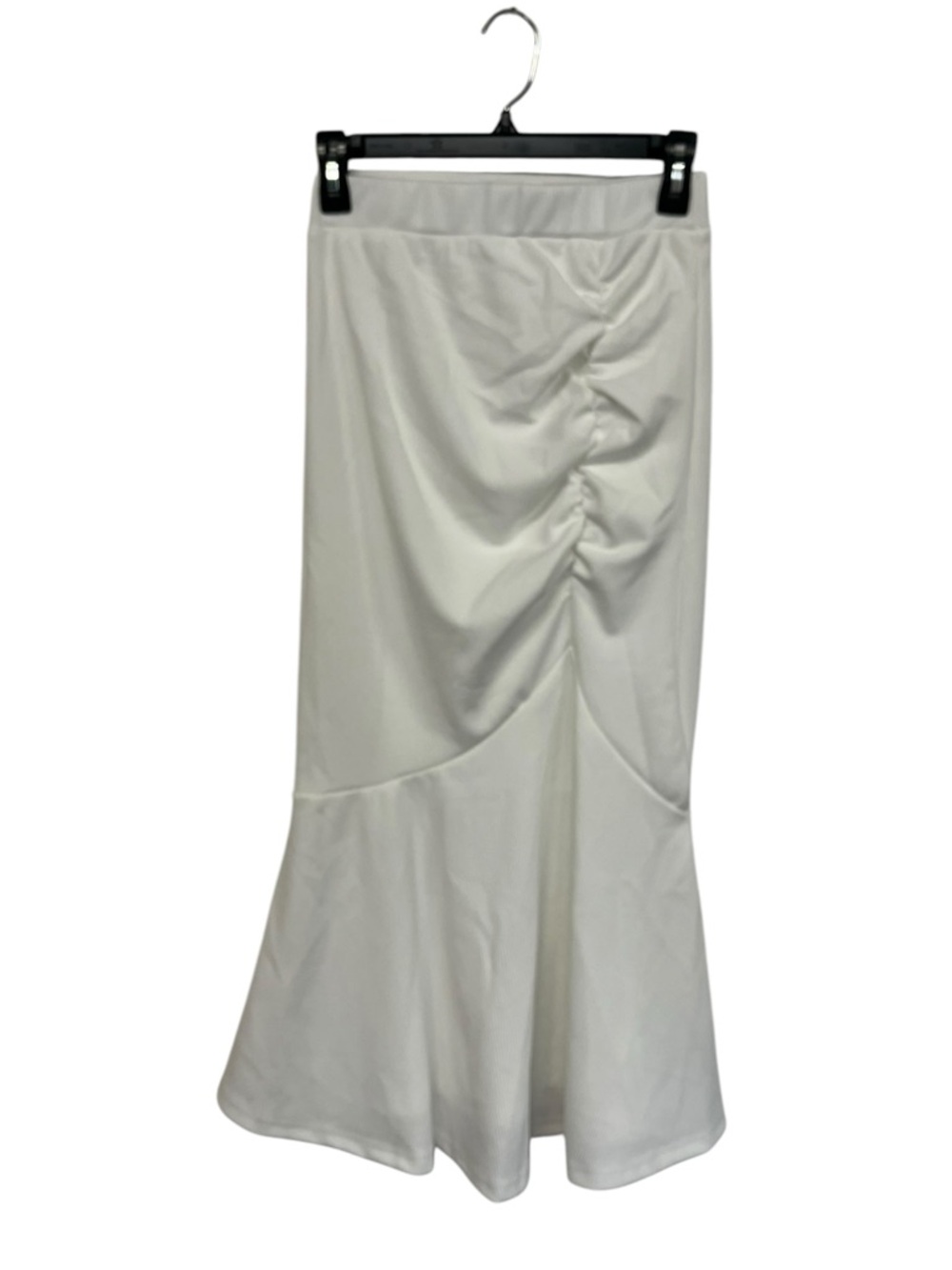 NWOT SHEIN | Long‎ White Ruched Ruffle Maxi Skirt 4 S